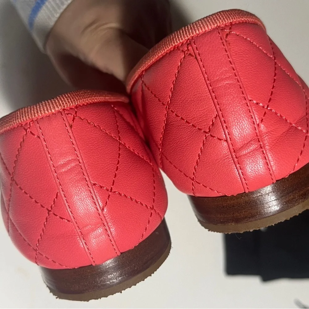 CHANEL Women's Vibrant Red Flats